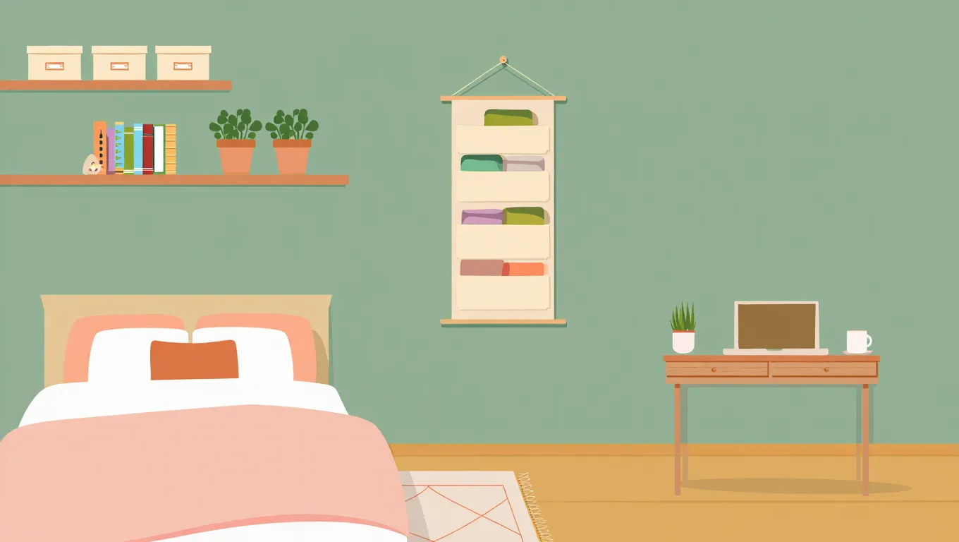 Georganiseerde ruimte illustratie